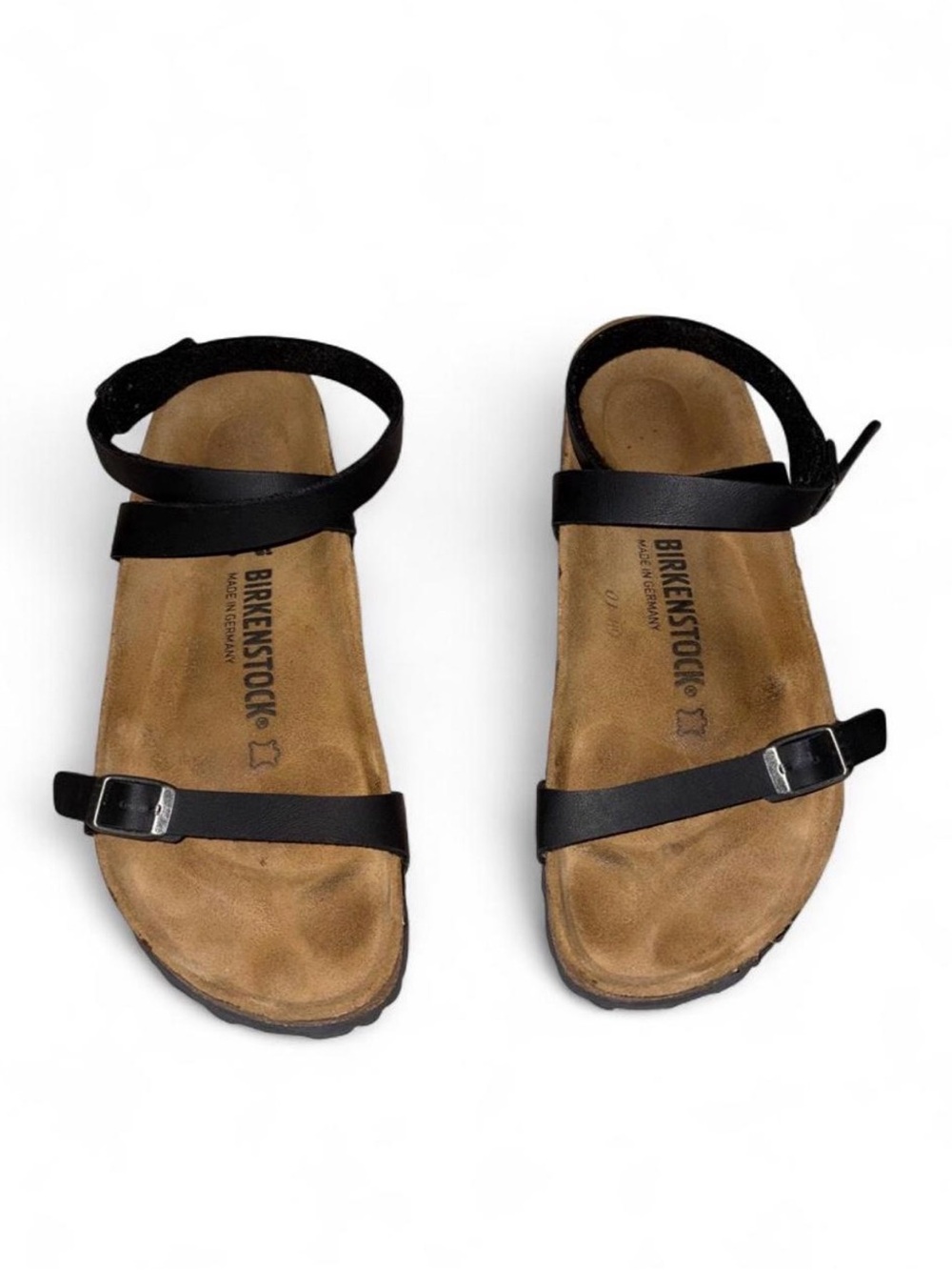 Birkenstock Daloa Women’s Ankle Strap Black Flor Sandals Size US 7